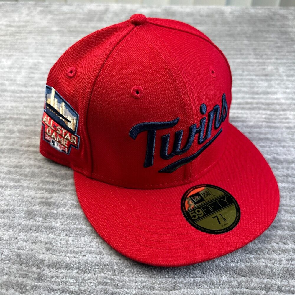 Minnesota Twins Hat Cap Mens Fitted 7 1/8 New Era Wool Cooperstown Side Patch